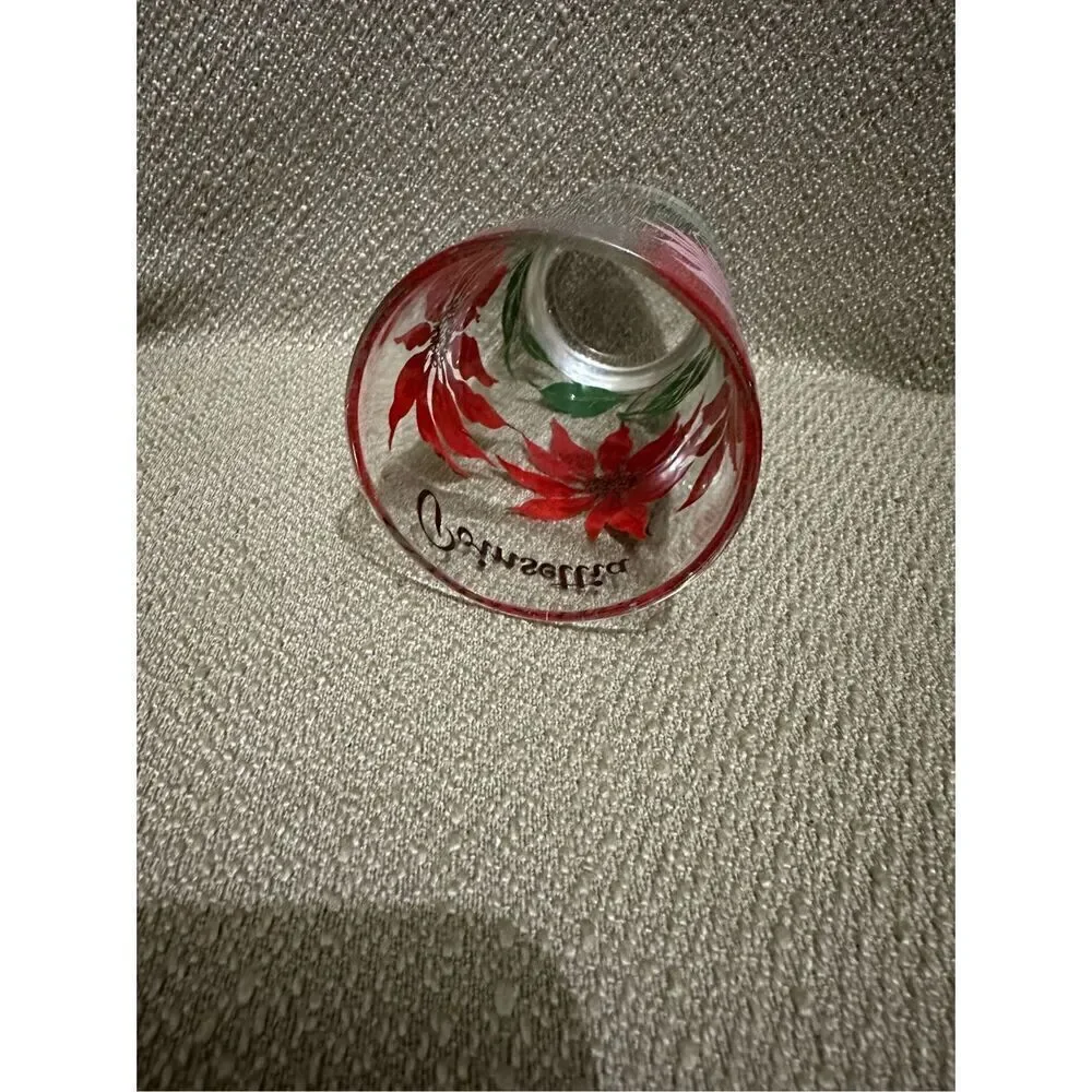 Vintage Boscul Peanut Butter Glass Poinsettia 5” Collectible Floral MCM